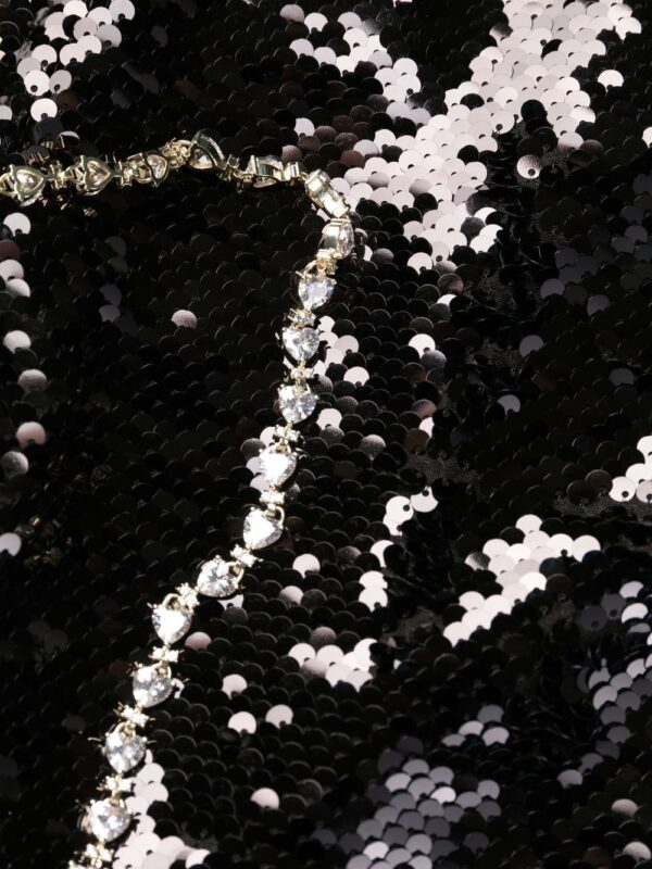 Philipp Plein long-sleeved sequin-embellished dress