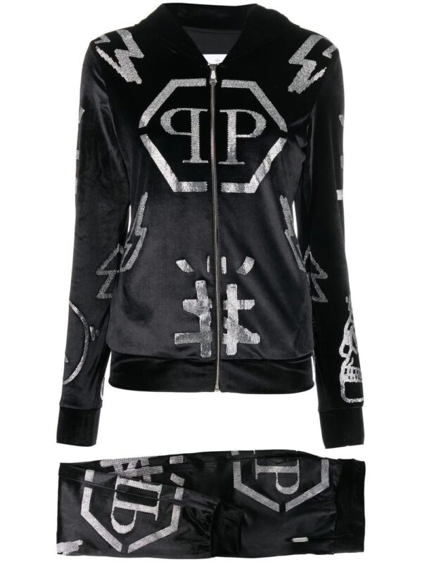 Philipp Plein  logo-studded hoodie tracksuit