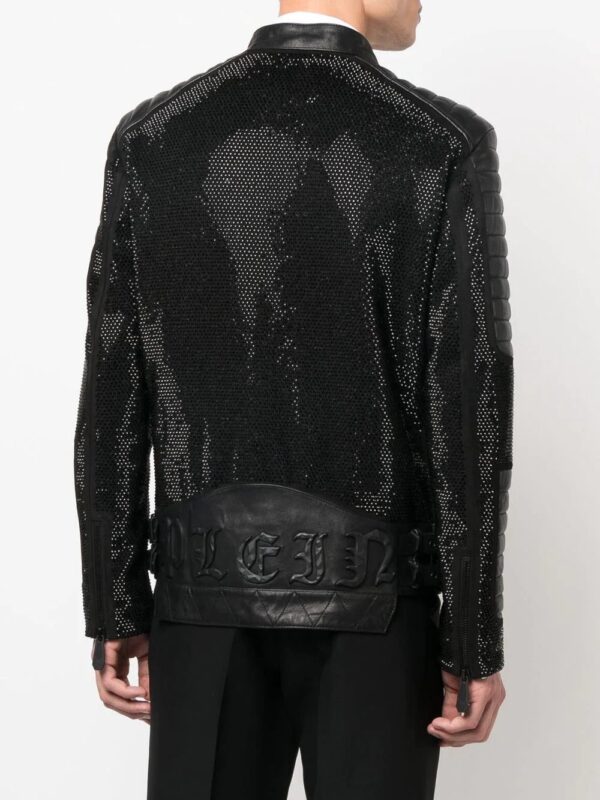 Philipp Plein  leather disco biker jacket - Image 4