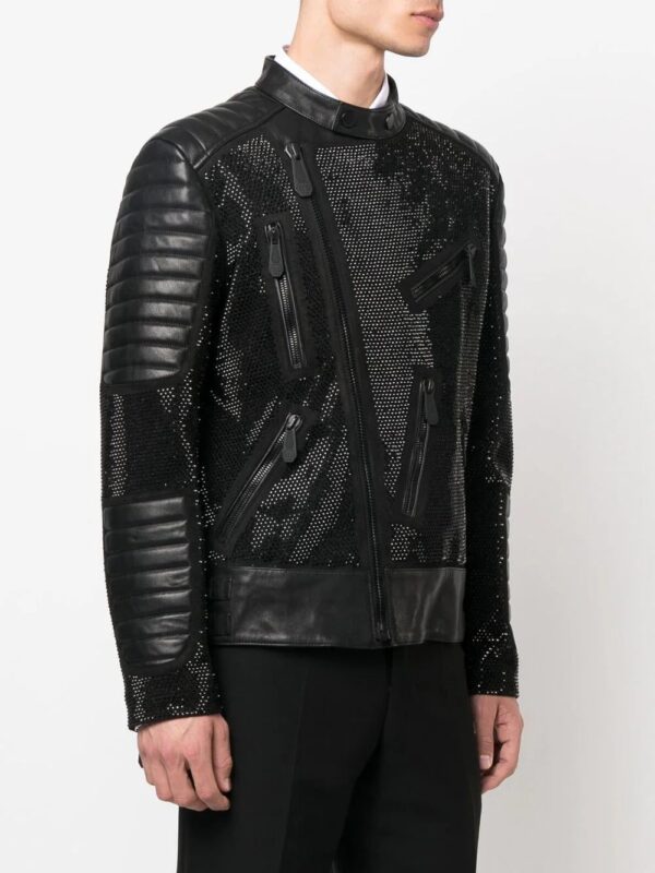 Philipp Plein  leather disco biker jacket - Image 3