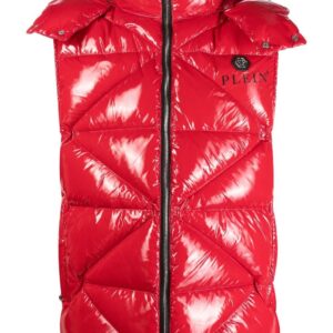 Philipp Plein  high-shine quilted gilet jacket