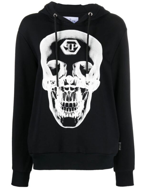 Philipp Plein  skull-print cotton hoodie