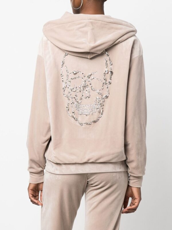 Philipp Plein  skull-appliqué zip-up hoodie Jacket - Image 2