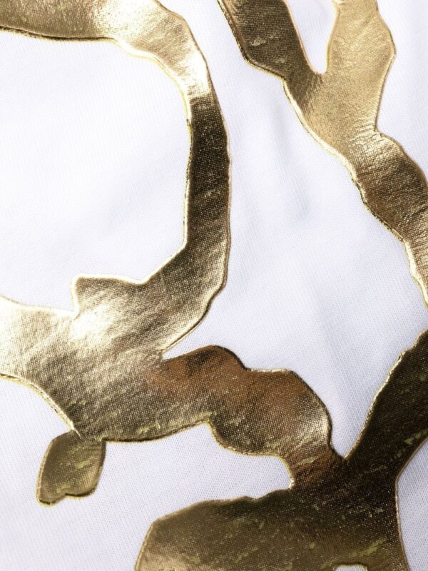 Philipp Plein metallic logo-print T-shirt dress - Image 5