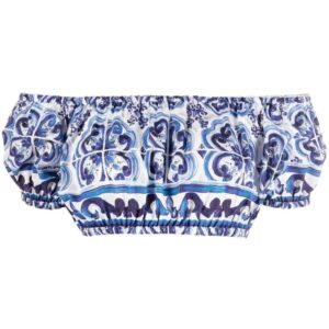 Dolce & Gabbana Majolica-print crop top