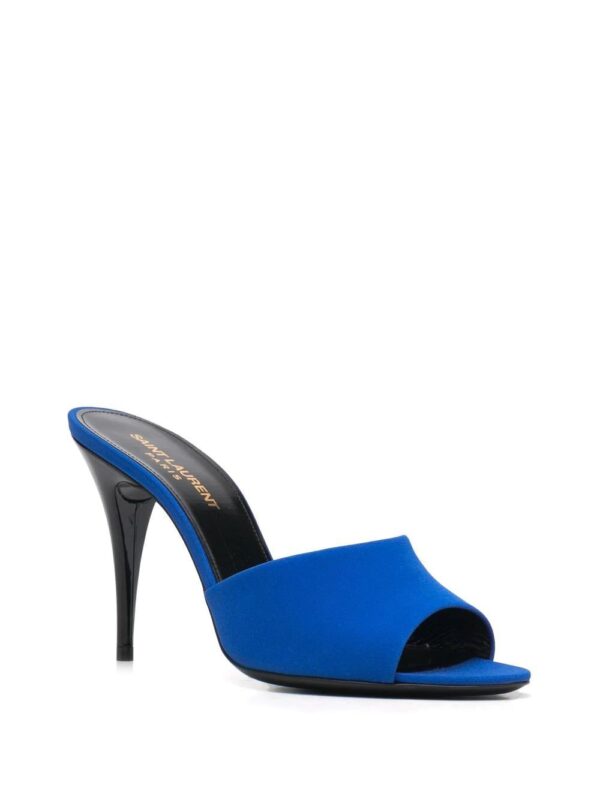 Saint Laurent  LA 16 silk heeled mules - Image 2