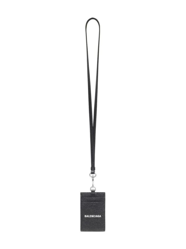 Balenciaga  logo-print neck cardholder
