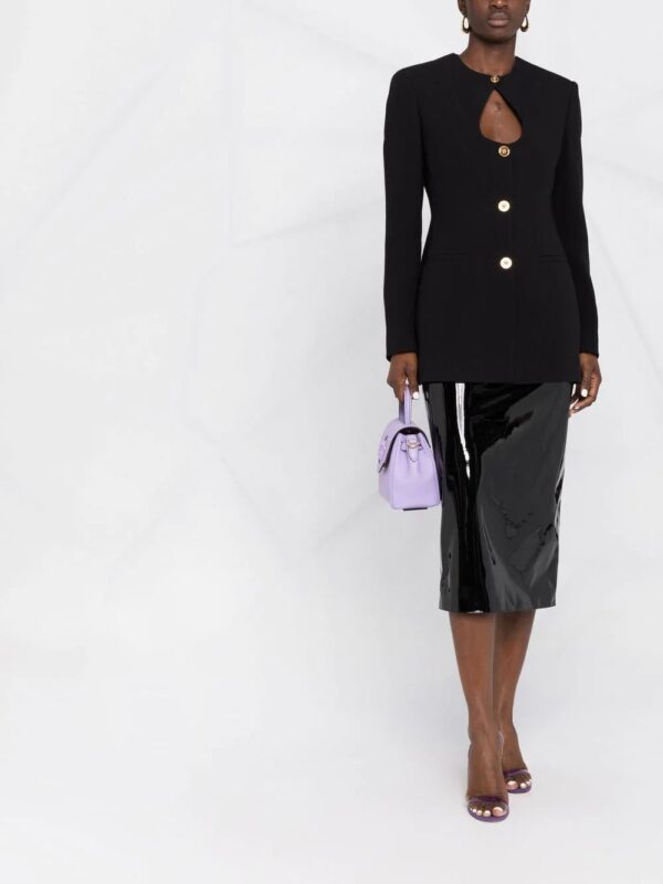Versace  keyhole-neck fitted blazer - Image 2