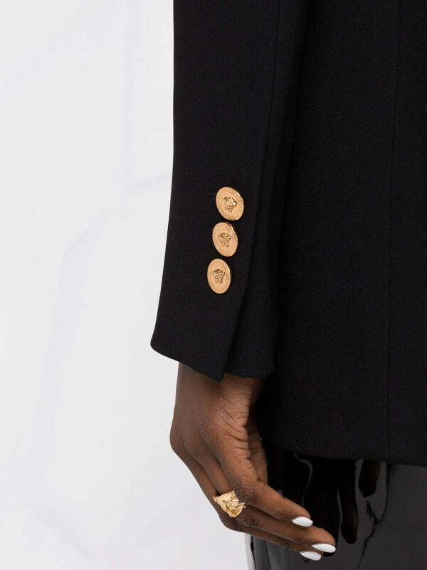 Versace  keyhole-neck fitted blazer - Image 3