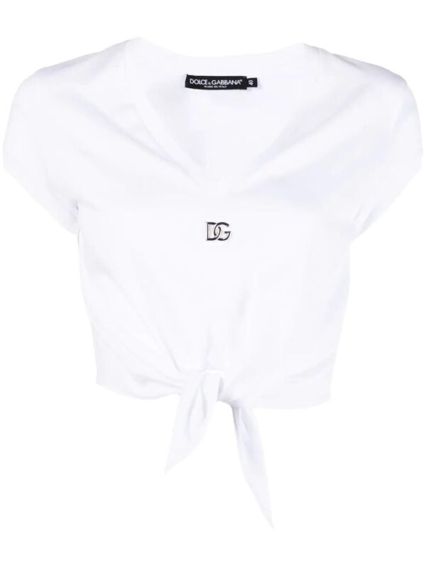 Dolce & Gabbana  DG knot-front T-shirt