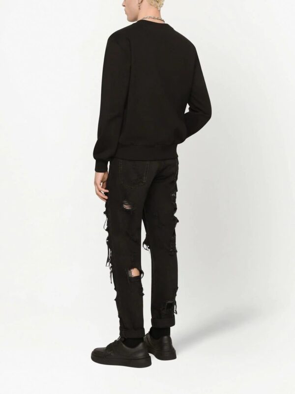 Dolce & Gabbana  logo-embossed crew neck sweatshirt - Image 4