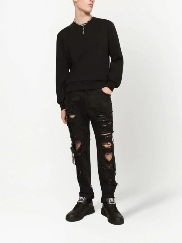 Dolce & Gabbana  logo-embossed crew neck sweatshirt - Image 2