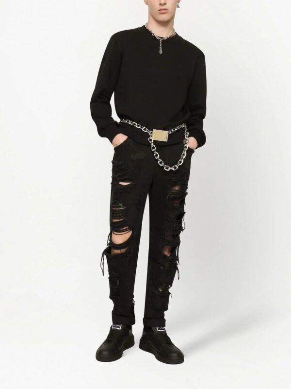 Dolce & Gabbana  logo-embossed crew neck sweatshirt - Image 3