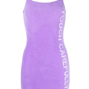 Off-White  Quote-print spaghetti-strap dress