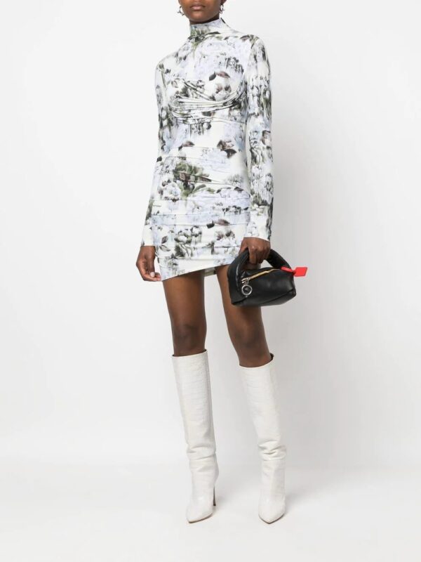 Off-White  asymmetric floral-print dress - Image 2