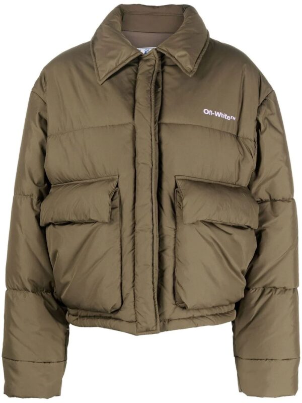 Off-White  Peach NY short puffer jacket