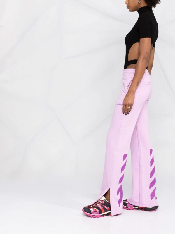 Off-White  Diag-stripe cotton track pants - Image 4