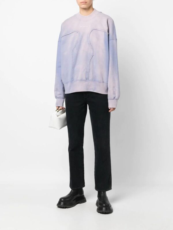 Off-White  frayed panelling logo sweatshirt - Image 2