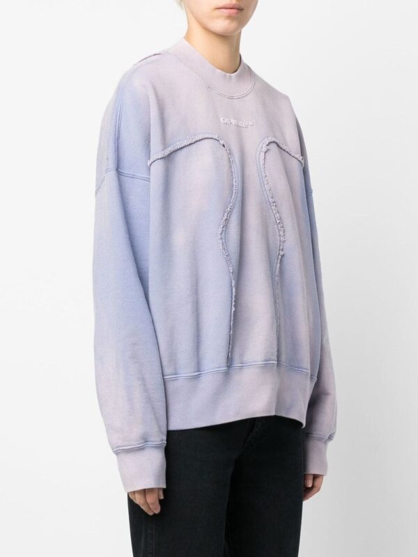 Off-White  frayed panelling logo sweatshirt - Image 3