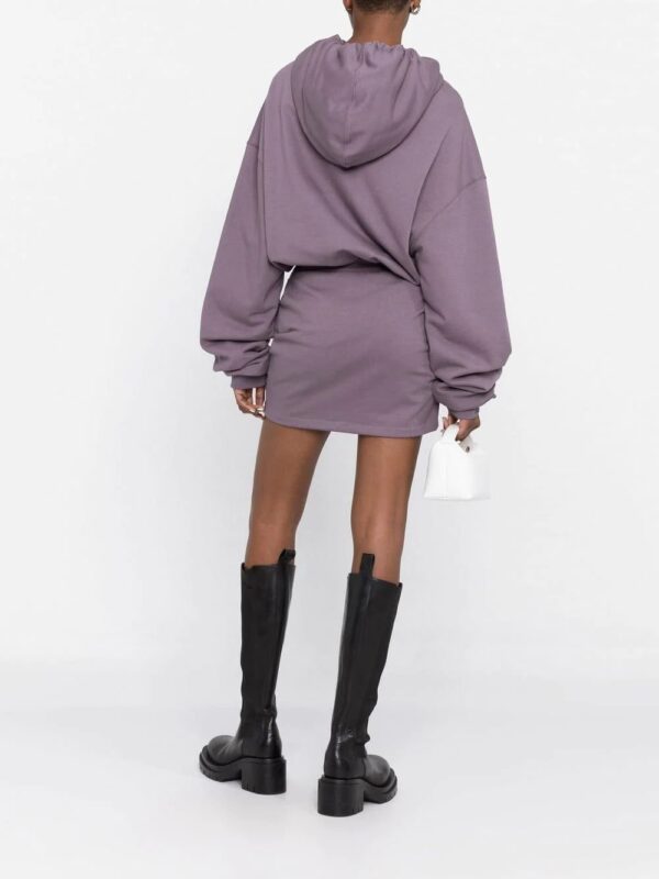 Off-White  logo-embroidered hoodie dress - Image 4