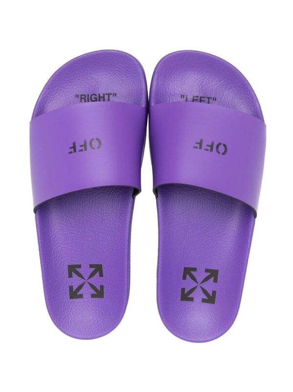 Off-White  logo-stamp rubber slides - Image 4
