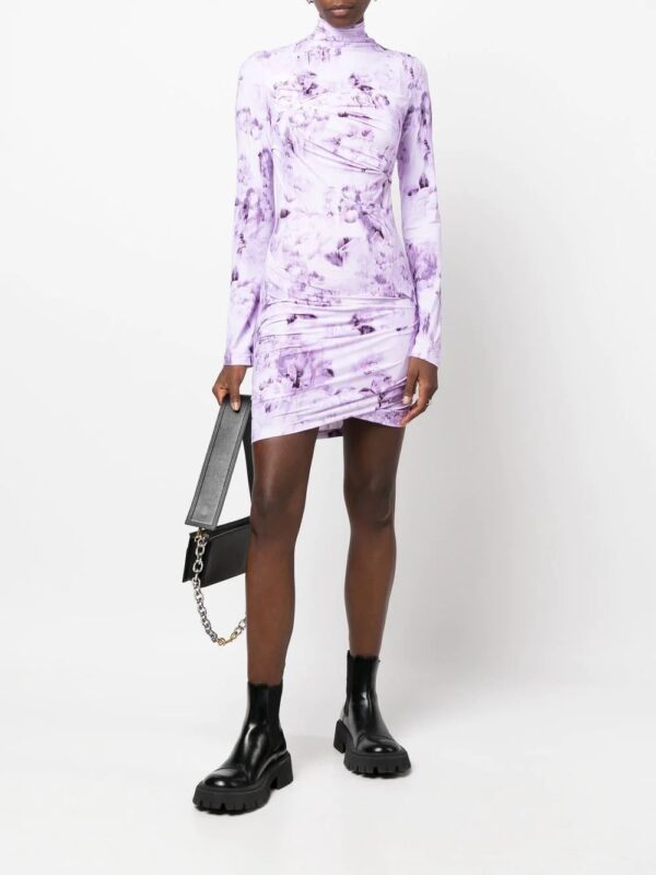 Off-White  chine long-sleeve mini dress - Image 2