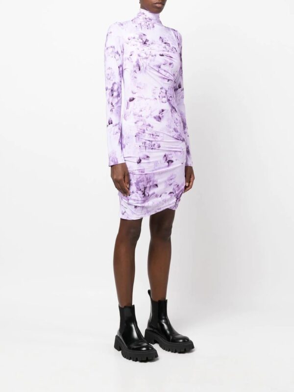 Off-White  chine long-sleeve mini dress - Image 3