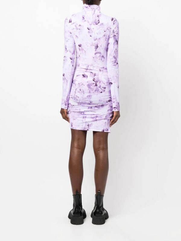 Off-White  chine long-sleeve mini dress - Image 4