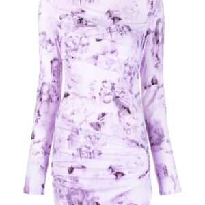 Off-White  chine long-sleeve mini dress