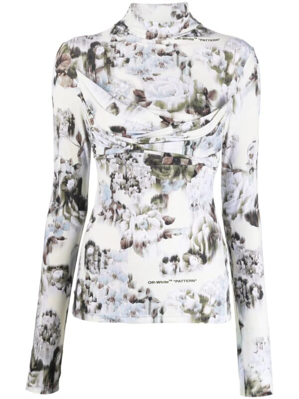 Off-White  Pattern print long-sleeve T-shirt
