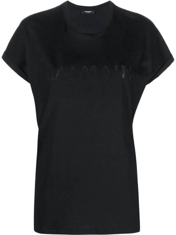 Balmain  logo-studded cotton T-shirt