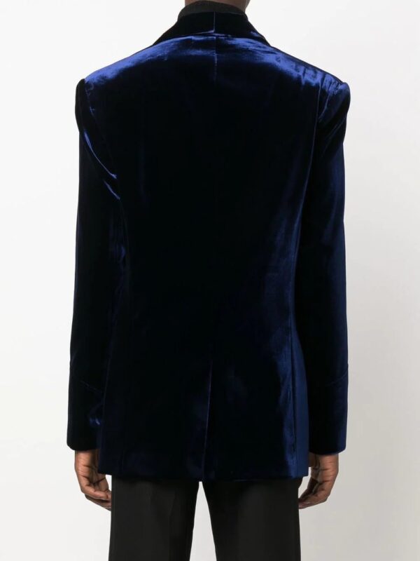 Balmain  double-breasted velvet blazer - Image 4