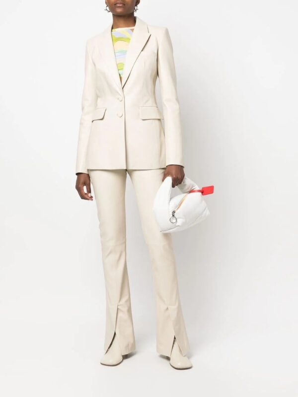 Off-White  leather single-breasted blazer - Image 2
