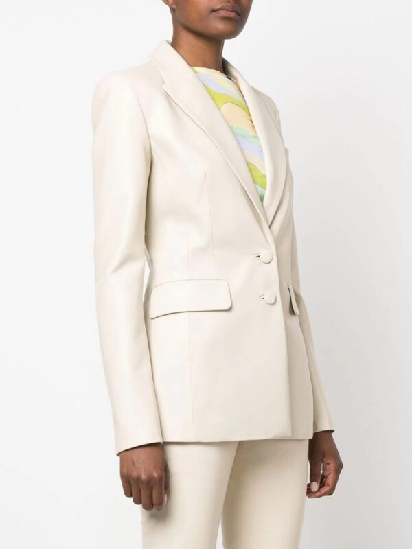 Off-White  leather single-breasted blazer - Image 3