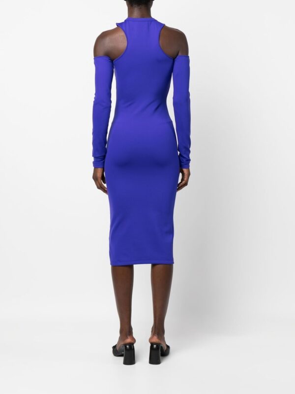 Off-White asymmetric long-sleeve midi dress - Image 4