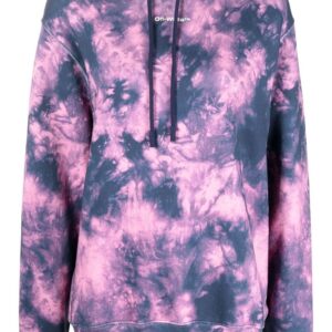 Off-White  Arrows-motif tie-dye hoodie