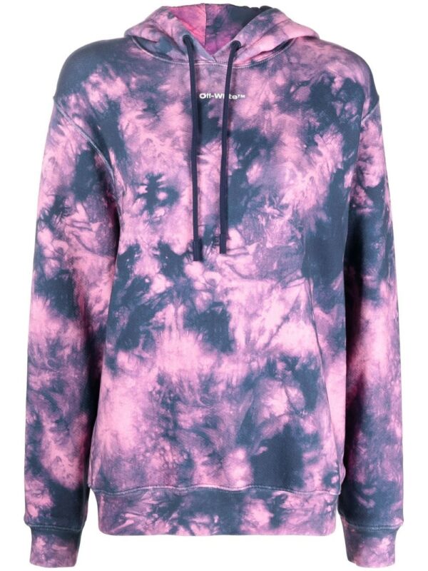 Off-White  Arrows-motif tie-dye hoodie