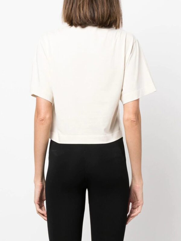 Off-White  logo-print cropped T-shirt - Image 4