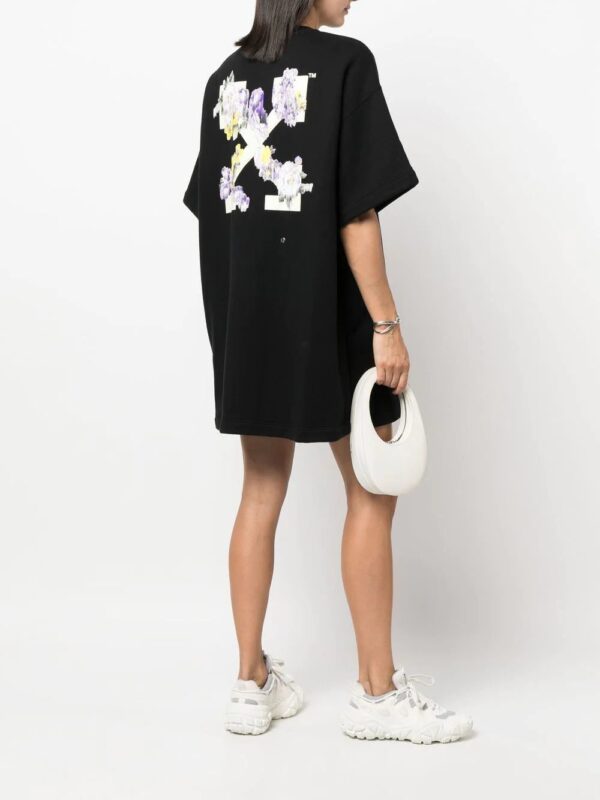 Off-White  Painted Arrows motif snap-fastening T-shirt dress - Image 2