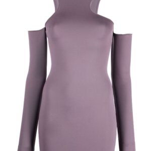 Off-White  asymmetric cold-shoulder minidress