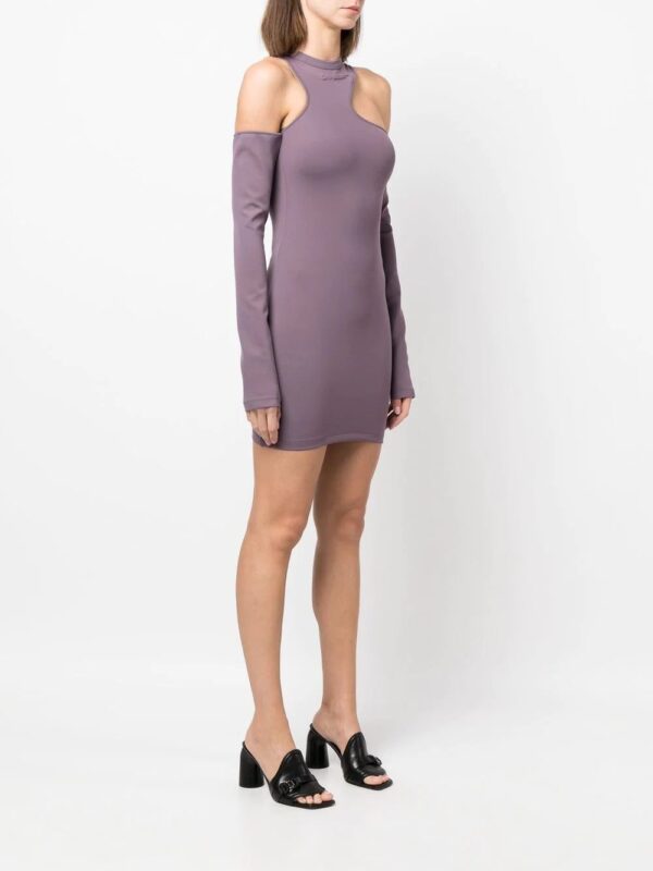 Off-White  asymmetric cold-shoulder minidress - Image 3