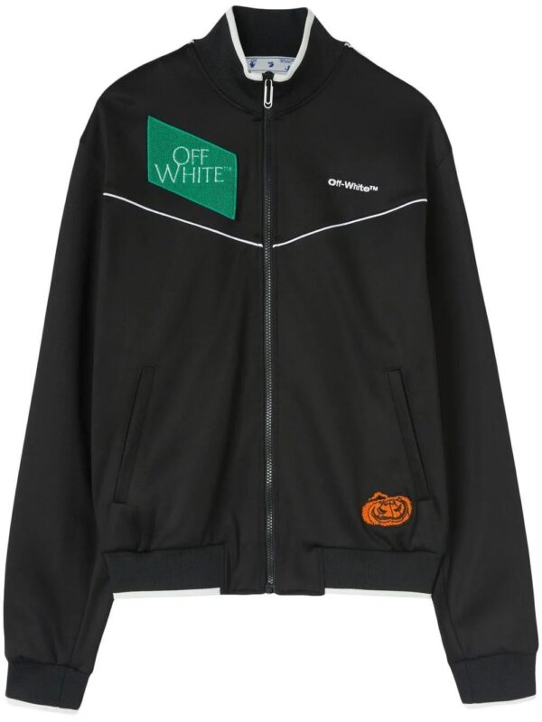 Off-White  embroidered-logo zipped track jacket