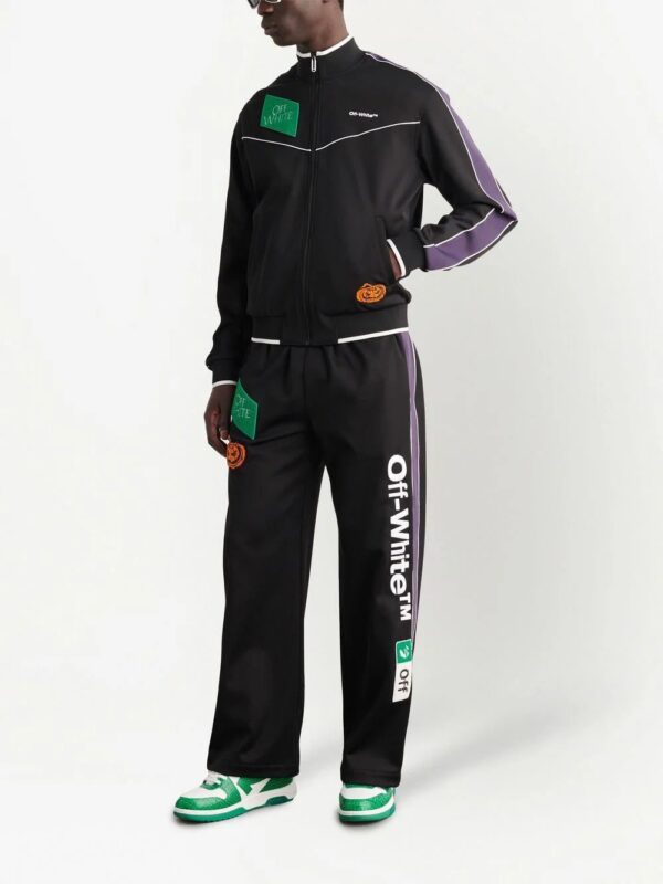Off-White  embroidered-logo zipped track jacket - Image 3