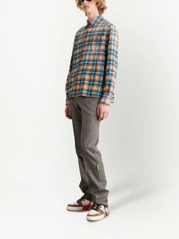 Off-white check-print long-sleeve shirt - Image 3
