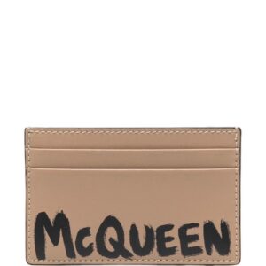 Alexander McQueen  logo-print leather cardholder