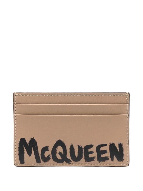 Alexander McQueen  logo-print leather cardholder