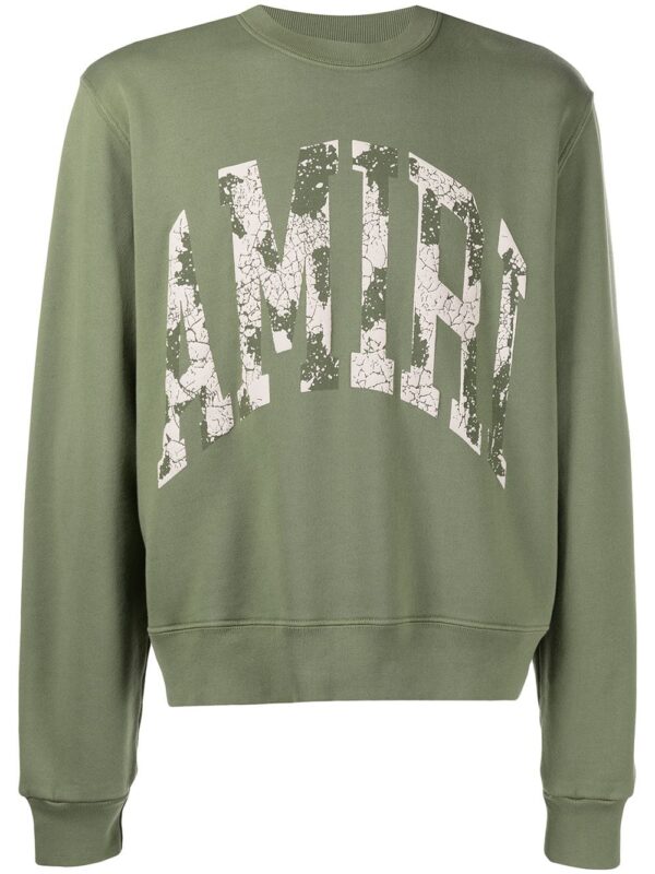 AMIRI  distressed logo-print sweatshirt