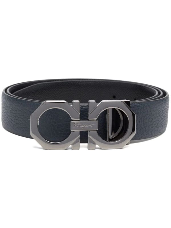Ferragamo logo-plaque leather belt