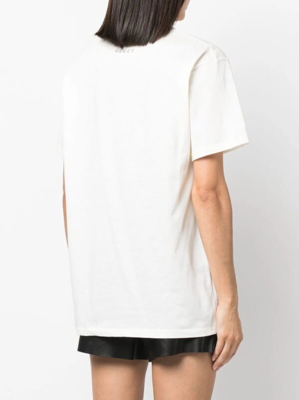 Gucci  slogan star print T-shirt - Image 4