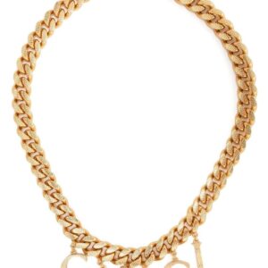 Gucci  logo-charm chain necklace